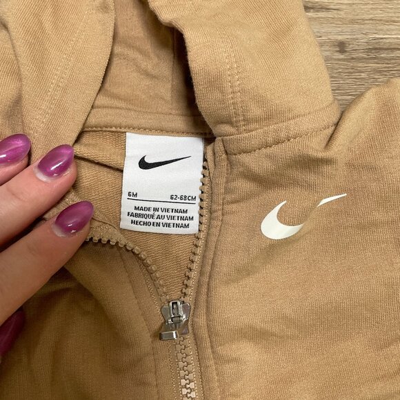 Set of Two Baby Boy Nike Outfits - Camo Footie (3M) & Tan Nike Track Suit (6M) - Picture 4 of 5